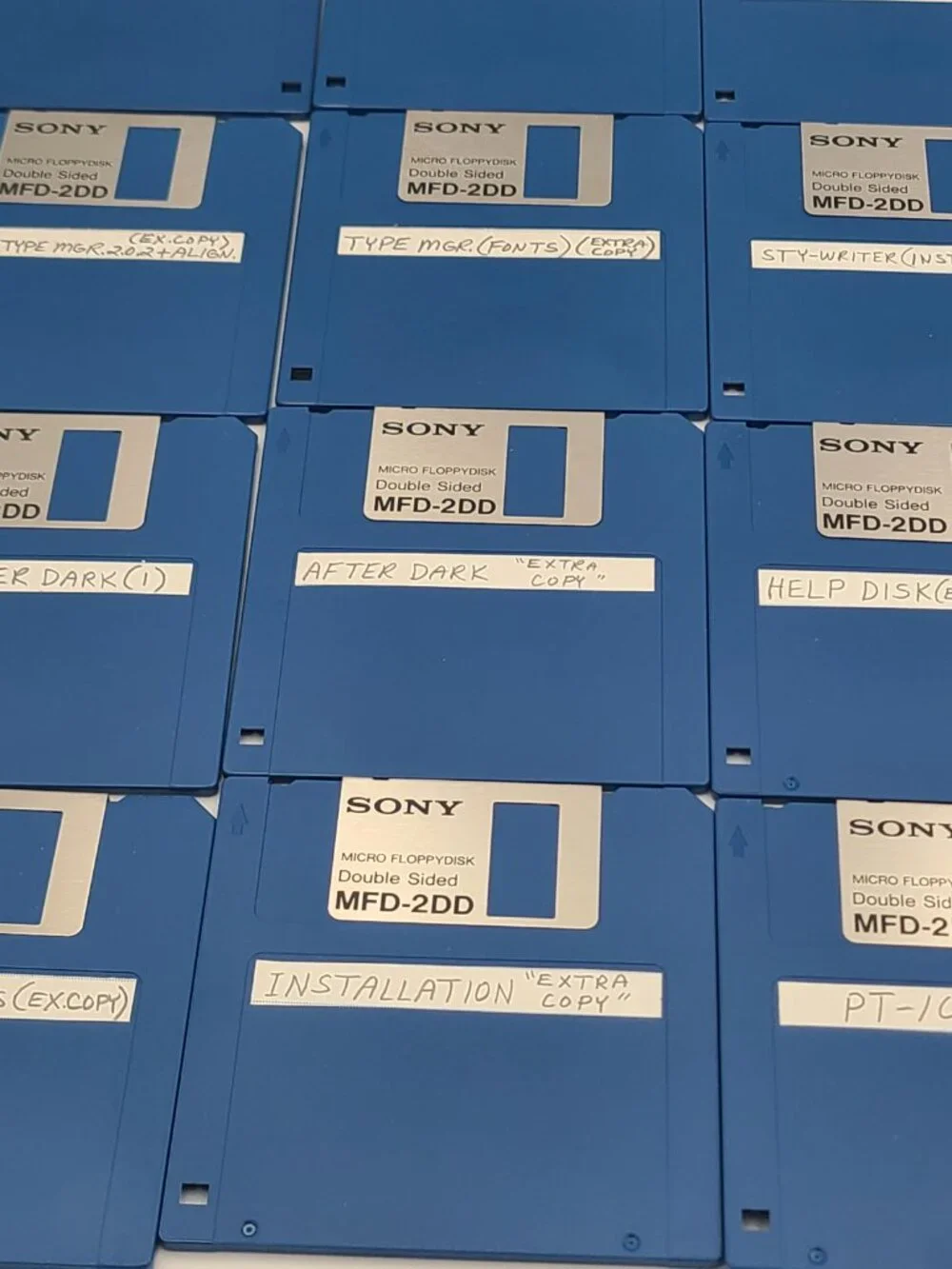 Lot of 22 Sony 3.5” Floppy Micro Floppydisk Double Sided 6 MFD-2HD 16 MFD-2DD